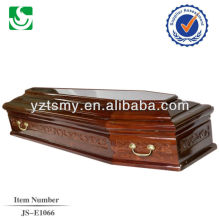 venta directa estilo europeo caoba madera adulto ataúd hecho en China
